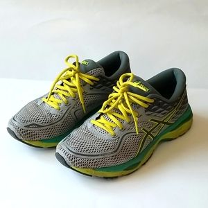 ASICS Gel Cumulus Grey & Green Runners Size 9
